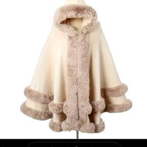 Faux Fur Cape